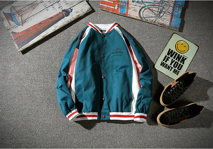 Japanese Style Oversized Letter Jacket for Men