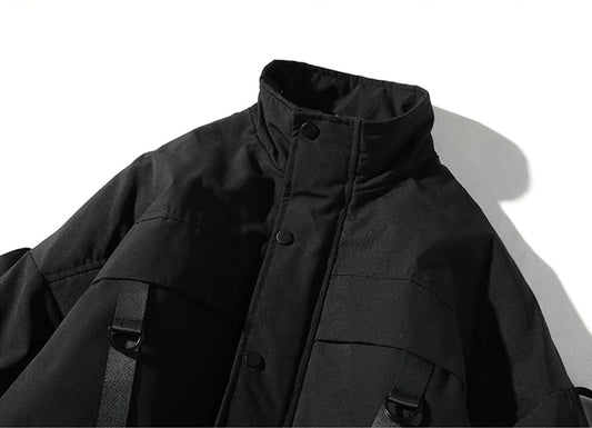 Couple's Warm Cotton Jacket with Loose Fit and Hood