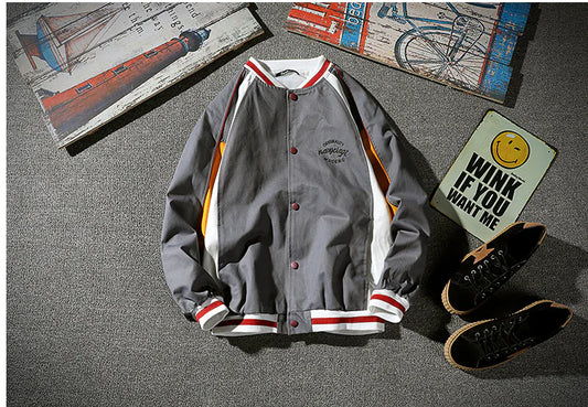 Japanese Style Oversized Letter Jacket for Men