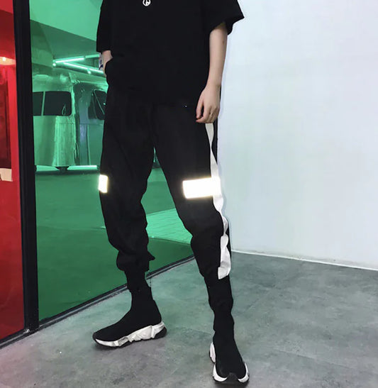 Reflective Joggers for Men - Trendy Hip Hop Style