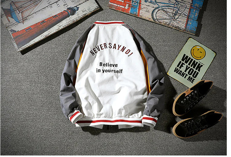 Japanese Style Oversized Letter Jacket for Men