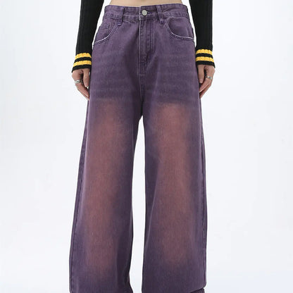 Retro Colored Wide Leg Pants for Women