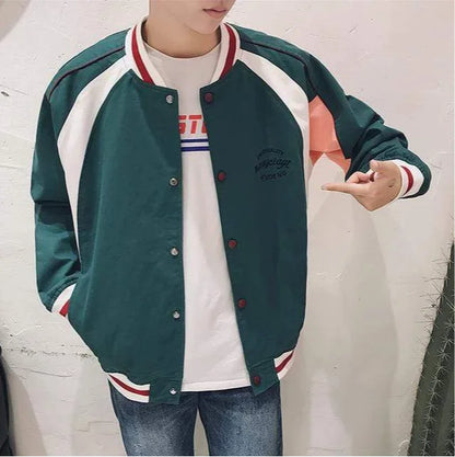 Japanese Style Oversized Letter Jacket for Men