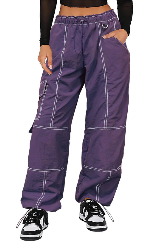 Cargo Pants Women Baggy - Stitch Parachute Pants for Women