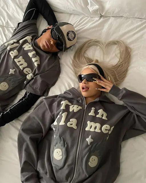 Harajuku Skull 3D Print Oversized Hoodie for Men & Women