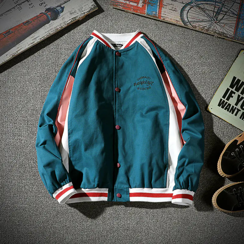 Japanese Style Oversized Letter Jacket for Men