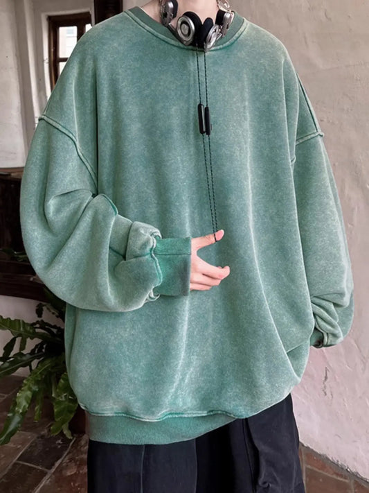 Vintage American Style Oversized Sweatshirt for Men