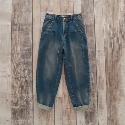Large Size Loose Denim Baggy Harem Pants for Women
